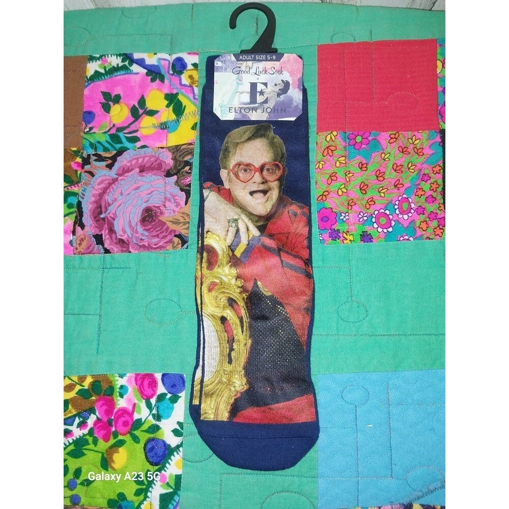 Iconic Singers & Bands Elton John Novelty High Socks